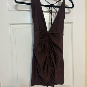 White Fox Boutique Chocolate Mini Dress